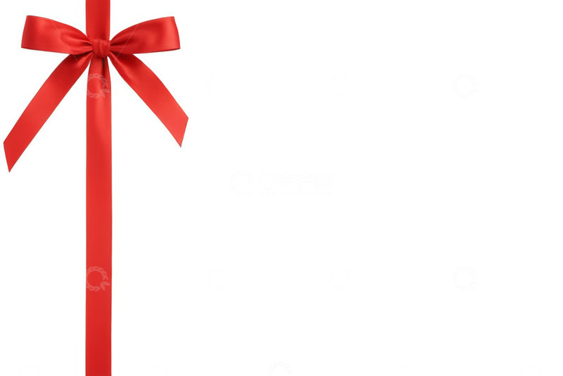 高清大图下载【趣麦麦图】红色丝带蝴蝶结装饰素材