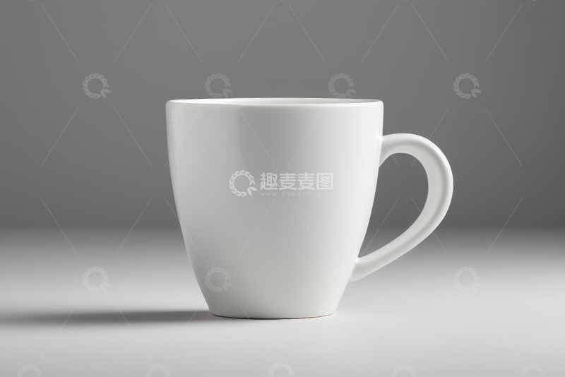 高清大图下载【趣麦麦图】白色马克杯静物特写