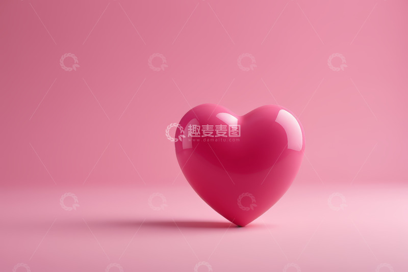 高清大图下载【趣麦麦图】粉色心形符号静物