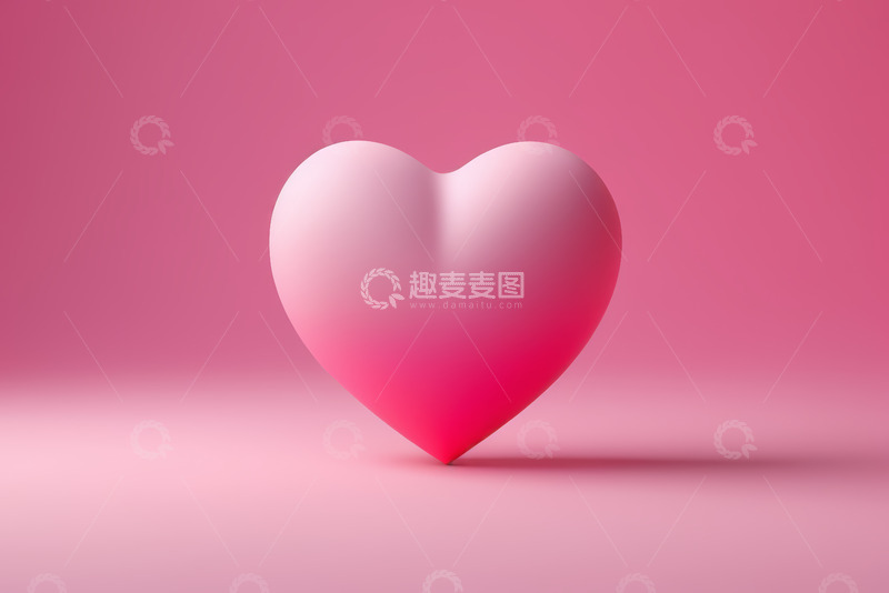 高清大图下载【趣麦麦图】粉色背景上的心形立体图案