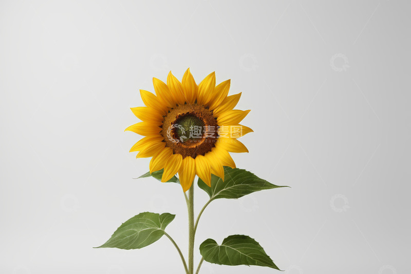高清大图下载【趣麦麦图】单株向日葵特写