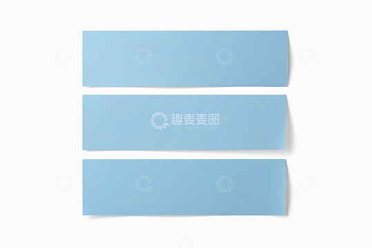 三张蓝色空白纸张素材