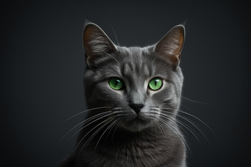 灰猫特写