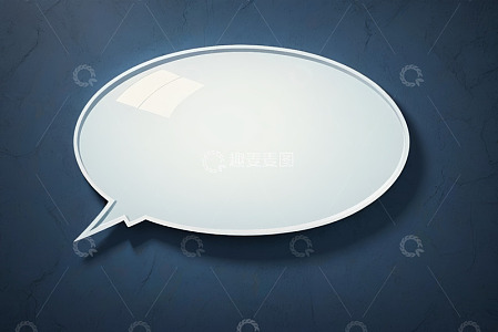 蓝色背景空白对话气泡