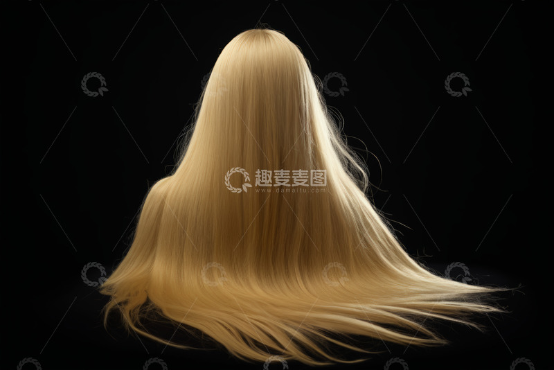 高清大图下载【趣麦麦图】金色长发女性背影素材