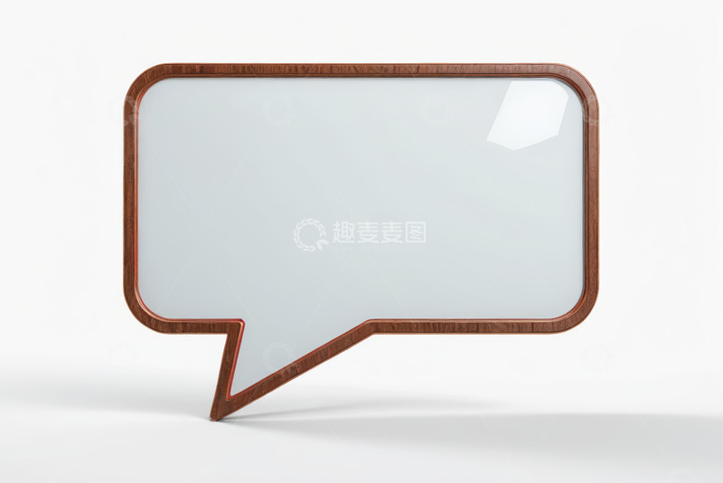 高清大图下载【趣麦麦图】木质边框对话气泡