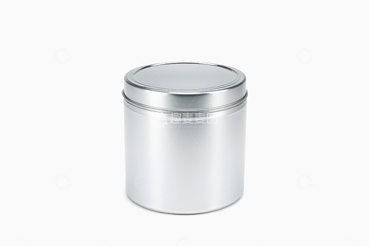 银色金属容器特写素材