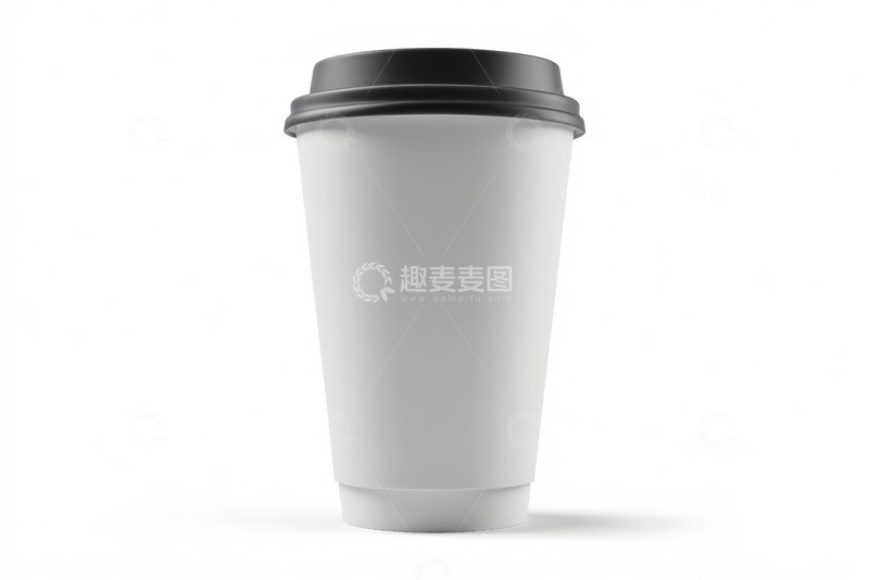 高清大图下载【趣麦麦图】白色一次性带盖纸杯