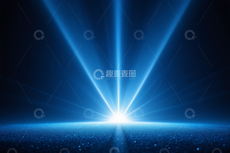 高清大图下载【趣麦麦图】蓝色放射光线背景素材