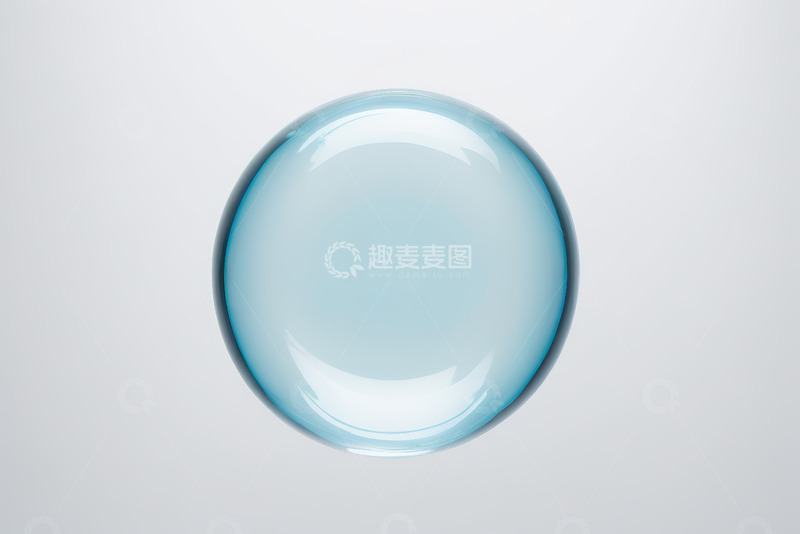 高清大图下载【趣麦麦图】蓝色透明球体特写