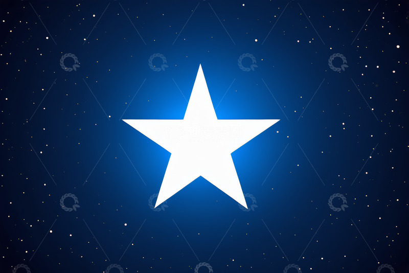 高清大图下载【趣麦麦图】蓝色背景白色星星图案