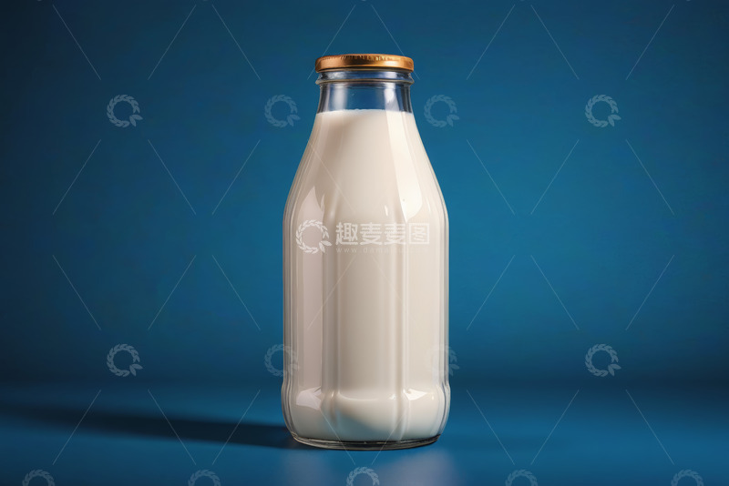 高清大图下载【趣麦麦图】玻璃瓶牛奶静物摄影