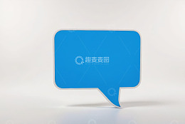 蓝色对话气泡图标素材