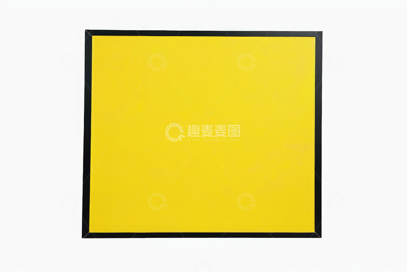 高清大图下载【趣麦麦图】黑色边框黄色画框展示