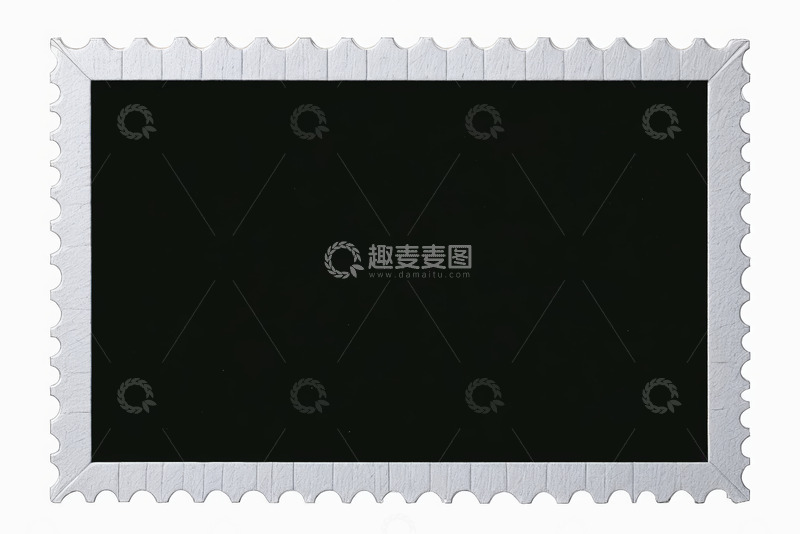 高清大图下载【趣麦麦图】-白色齿状边框黑色背景素材