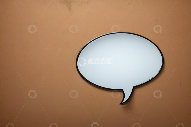 高清大图下载【趣麦麦图】墙上空白聊天对话框