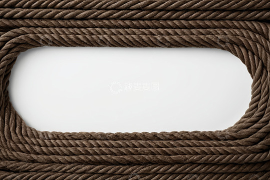 棕色绳索特写素材