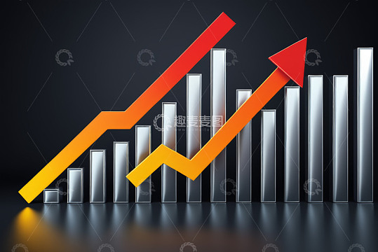 上升趋势的柱状图表