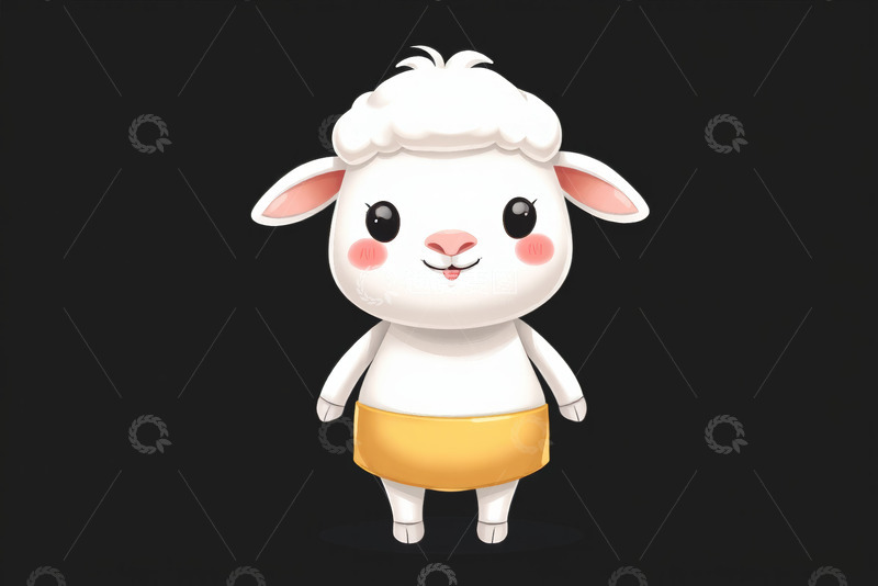 高清大图下载【趣麦麦图】卡通小羊形象素材