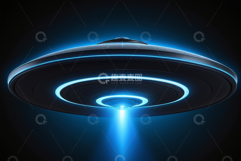高清大图下载【趣麦麦图】科幻风格不明飞行物UFO