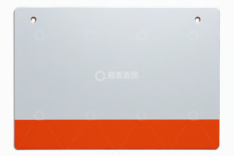 橙白双色空白标识牌