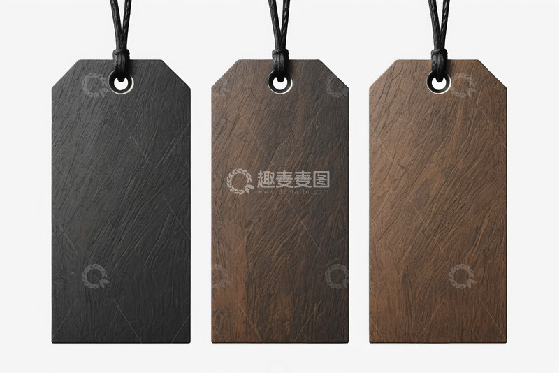 高清大图下载【趣麦麦图】-三款不同颜色木质吊牌