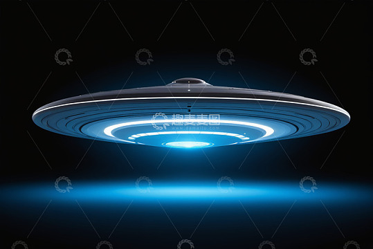 悬浮的宇宙飞船科幻素材