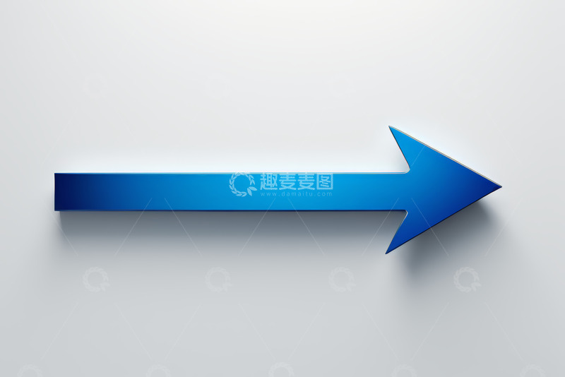 高清大图下载【趣麦麦图】蓝色箭头图标设计素材
