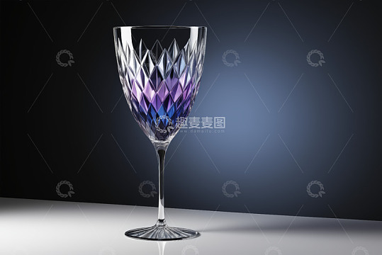 装饰花纹高脚玻璃酒杯