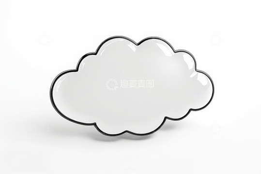 白色云形图标3D模型