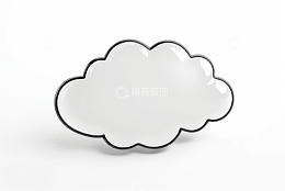 白色云形图标3D模型