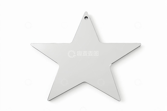 银色五角星形状装饰素材