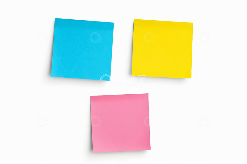 高清大图下载【趣麦麦图】三色便签纸特写