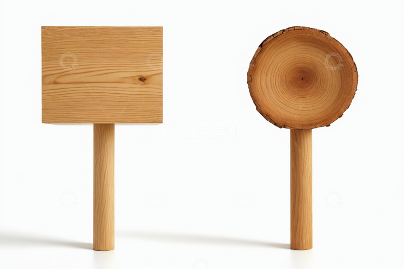 高清大图下载【趣麦麦图】两款木质标牌展示