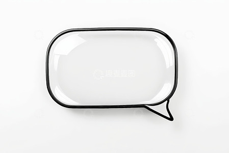 白色背景透明对话气泡框
