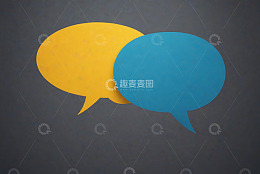 双色对话气泡素材