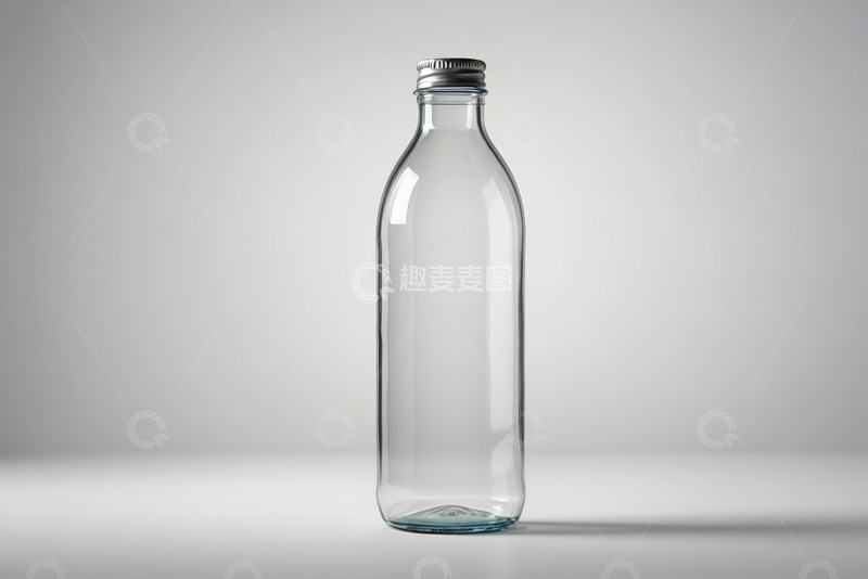 高清大图下载【趣麦麦图】透明玻璃饮料瓶静物展示