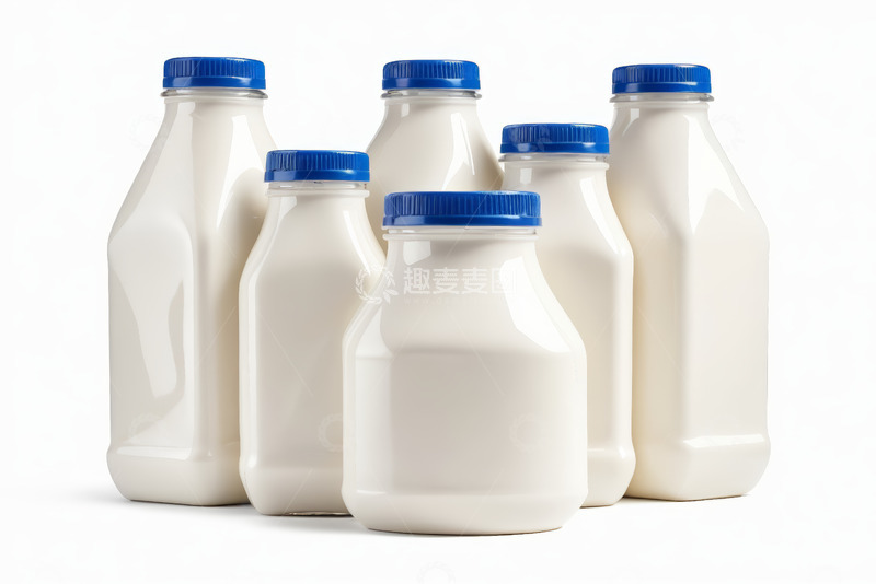 高清大图下载【趣麦麦图】瓶装牛奶整齐排列