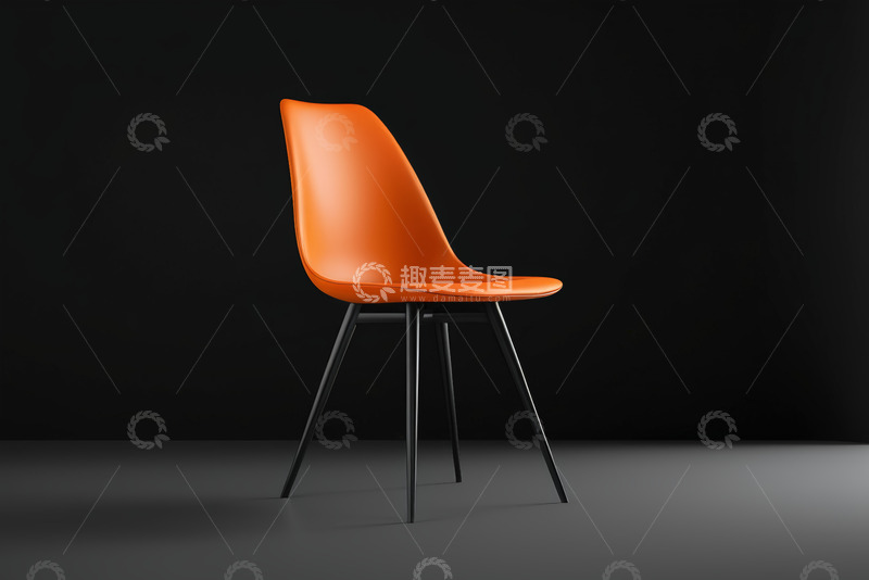 高清大图下载【趣麦麦图】橙色现代简约风格椅子