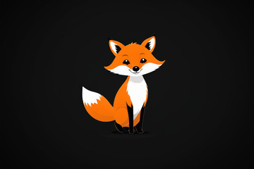 卡通狐狸形象插画