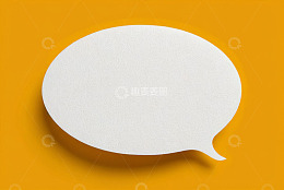 橙色背景白色对话气泡素材
