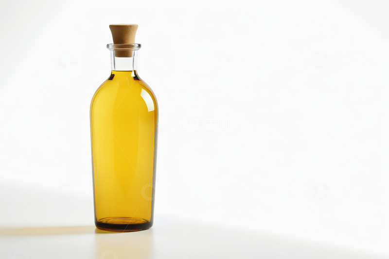 高清大图下载【趣麦麦图】玻璃瓶盛装黄色液体静物素材