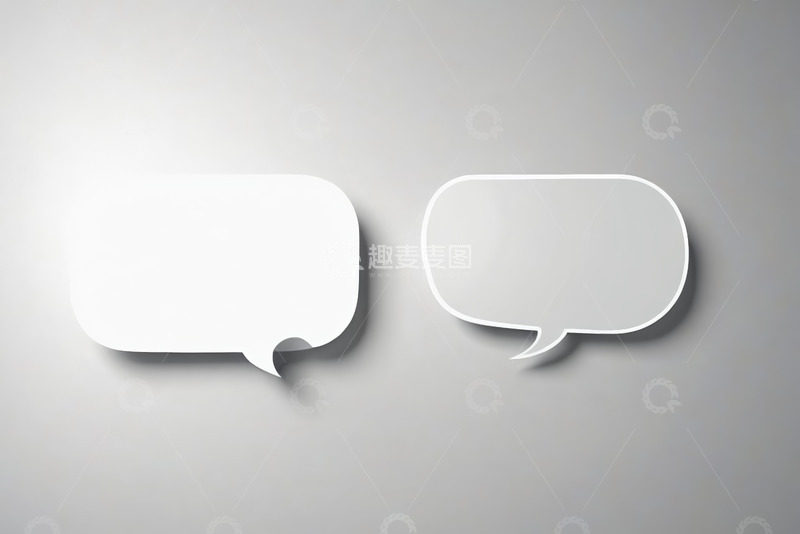 高清大图下载【趣麦麦图】白色对话气泡设计素材