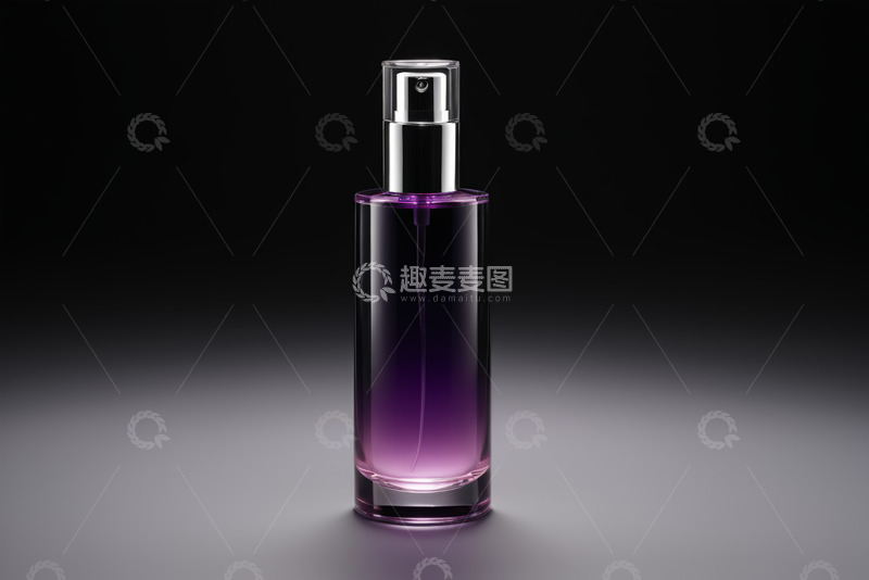 高清大图下载【趣麦麦图】紫色液体香水喷雾瓶特写