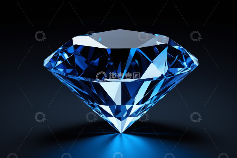 高清大图下载【趣麦麦图】蓝色钻石特写