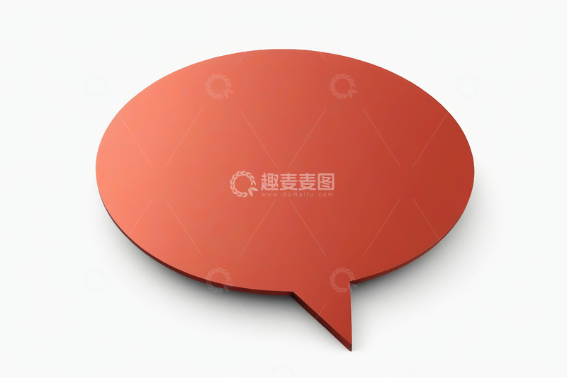 高清大图下载【趣麦麦图】红色立体对话气泡