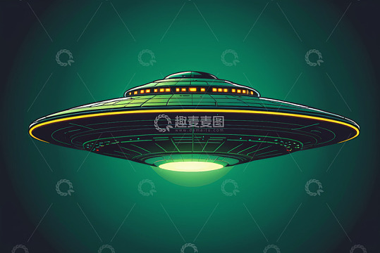 科幻风格不明飞行物悬浮画面