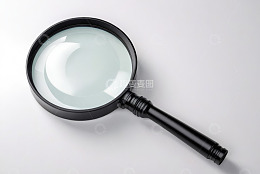 黑色放大镜特写素材
