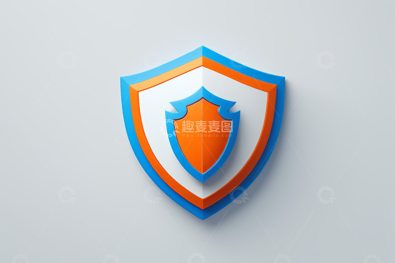 高清大图下载【趣麦麦图】-蓝色盾牌保护图标