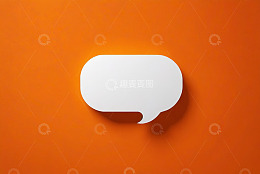 橙色背景白色对话气泡